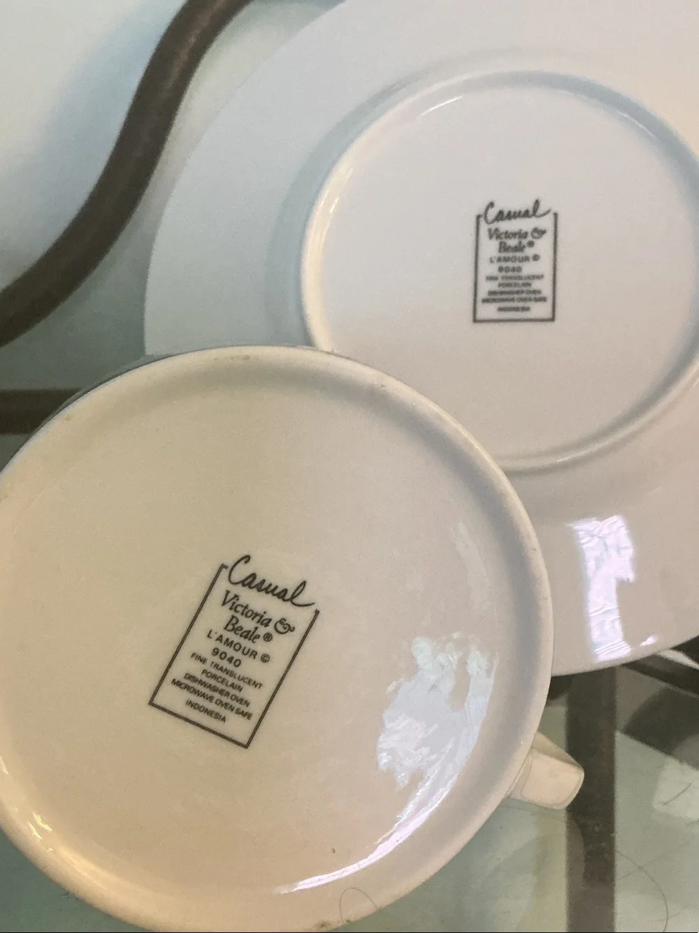Victoria & Beale L’AMOUR Flat Cup and Saucer Set
